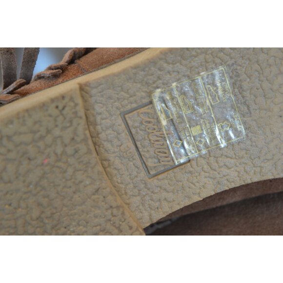 Coolway Brown Suede Boho Western Ankle Boots Women's size 39 8 US Fall Fringe - Picture 7 of 8